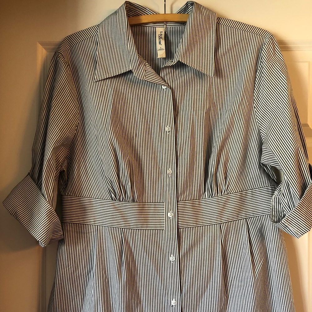 Pinstripe button shirt